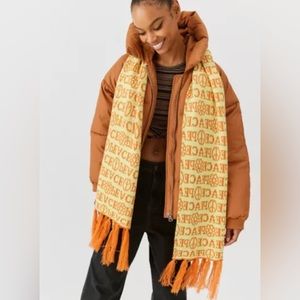 NWOT Urban Outfitters Ellie Knit Peace Scarf in Terracotta